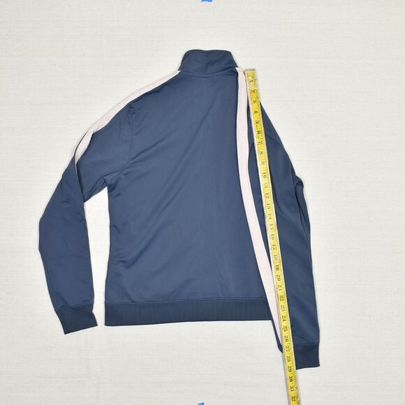 Nike Women Full Zip Active Athletic Jacket Polyester Blue Size L Pockets Solid - Picture 6 of 8